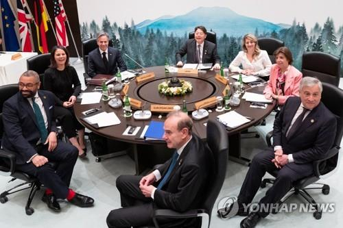 지난 4월 나가노 가루이자와에서 열린 G7 외교장관 회의 〈사진=연합뉴스〉
