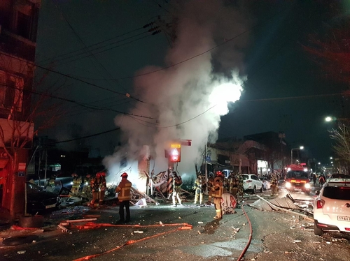  24일 대전 대덕구 오정동의 폭발 사고 현장 〈사진=소방청 제공〉