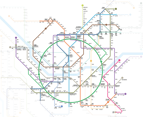 기후동행카드로 승하차가 가능한 서울 지하철 노선도. 〈사진=서울시〉