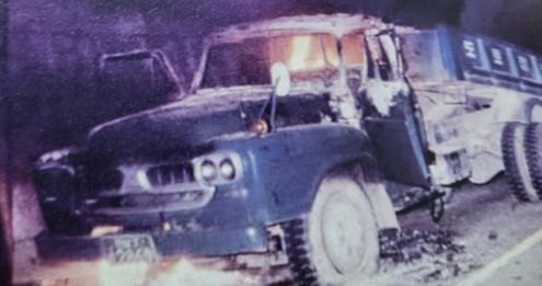 로빈 모이어 기자가 1980년 5월 23일 새벽에 찍은 화순 너릿재 터널 앞 사진. 출처 문화체육관광부 옛 전남도청 복원추진단