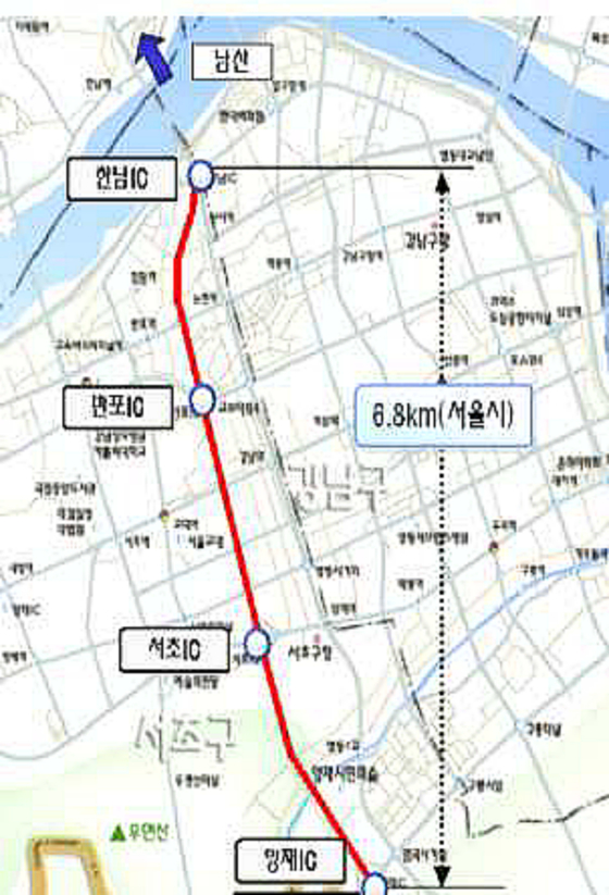 서울시가 설 연휴 기간에 경부고속도로 한남대교 남단부터 양재IC 구간 버스전용차로의 단속 시간을 연장한다 〈사진=서울시 제공〉