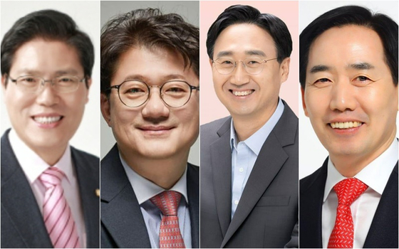 왼쪽부터 송석준, 김진모, 신범철, 정용선. 〈사진=국회 홈페이지, 페이스북〉