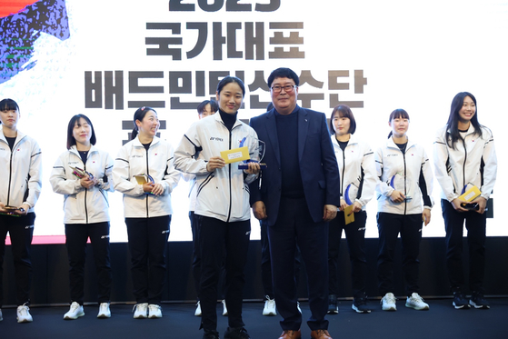 지난해 12월 20일 '2023 국가대표 배드민턴 선수단 포상식'에 참석한 안세영 (사진=연합뉴스)