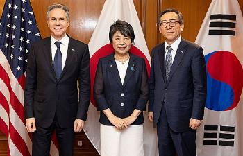 한미일 외교장관 “북한 도발 대응 위해 긴밀히 공조“