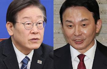 '명룡대전' 이재명 42% 원희룡 39%…오차범위 내 접전