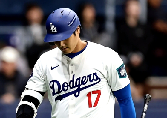 MLB LA다저스 소속 오타니 쇼헤이. 〈자료사진=JTBC 방송화면 캡처〉