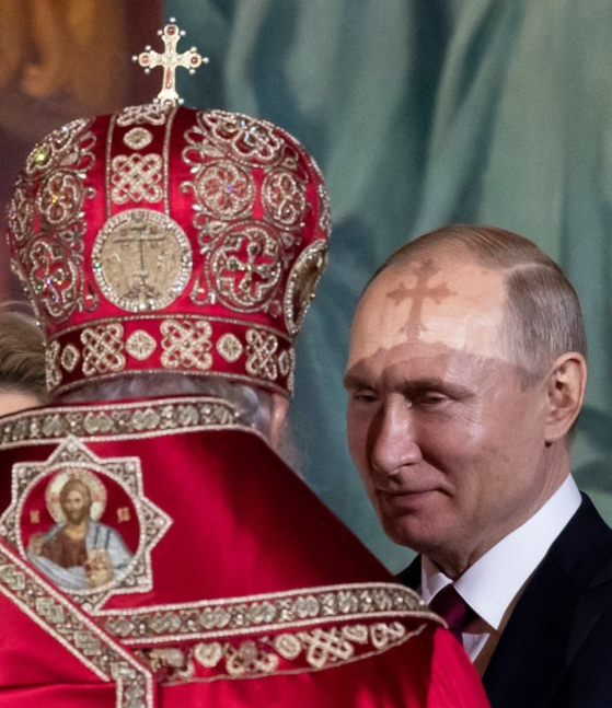 푸틴 러시아 대통령과 키릴 러시아 정교회 총대주교. 