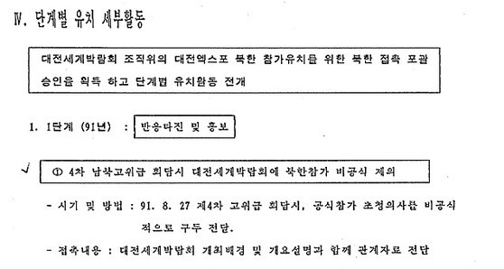 대전 엑스포 북한 초청 계획