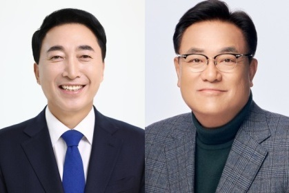 충남 공주ㆍ부여ㆍ청양에 출마한 더불어민주당 박수현, 국민의힘 정진석 후보.(왼쪽부터) 〈출처: 본인제공〉 