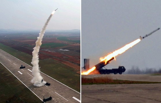 북한이 어제(19일) 순항미사일 초대형 전투부 위력 시험과 신형 반항공 미사일 시험 발사를 진행했다고 밝혔다. 〈사진=조선중앙통신〉