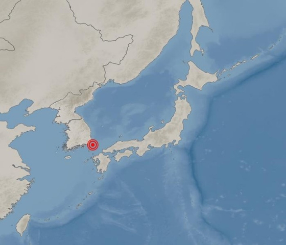 일본 나가사키현 대마도 북북동쪽 인근 바다에서 규모 3.9의 지진이 발생했다. 〈사진=기상청〉
