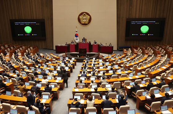 오늘(2일) 국회 본회의에서 '채상병 특검법'이 야당 단독으로 처리됐다. 〈사진=연합뉴스〉 