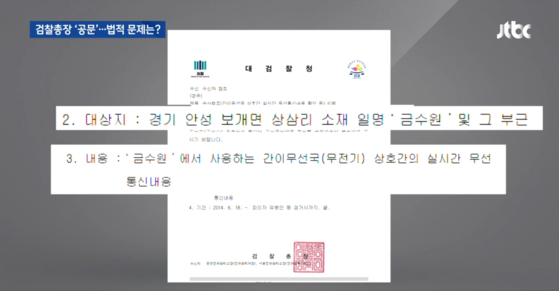 2019년 4월 9일 〈JTBC 뉴스룸〉 보도 화면 