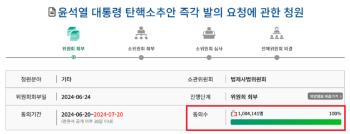 '윤대통령 탄핵' 청원 100만 돌파…민주당 “국민 정권심판 목소리“