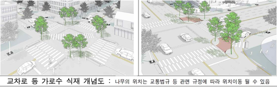 서울시는 2026년까지 교차로 내 교통섬 등 교통취약지역에 보행자 안전을 위해 가로수 2000그루를 심기로 했다. 〈사진=서울시 홈페이지〉