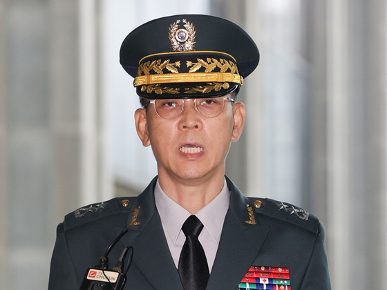 김용대 드론작전사령관 출석 모습
