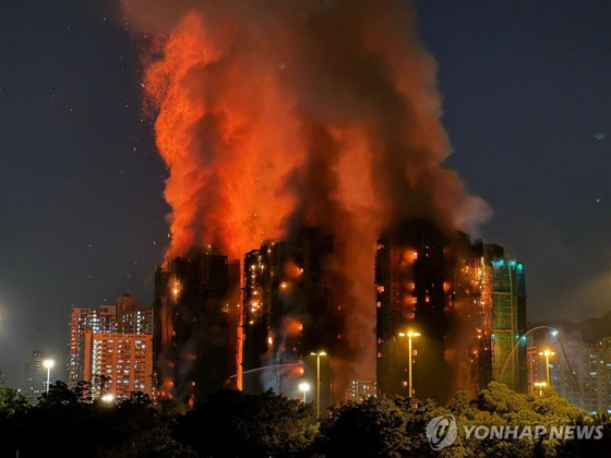 현장 주변 통제와 야간 진화 작업