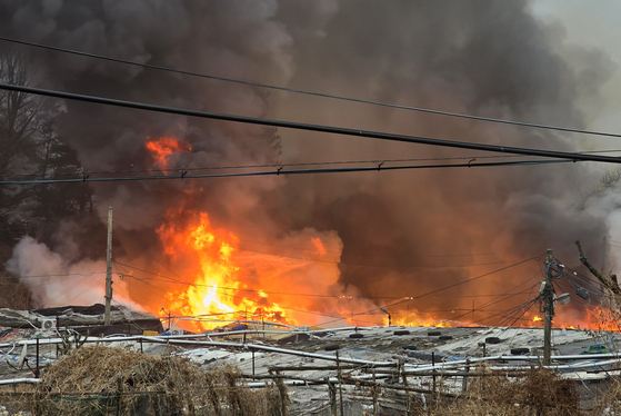 JTBC 구룡마을 화재 보도 이미지